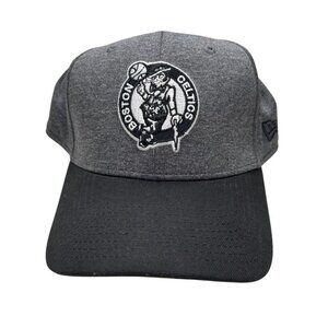New Era Boston Celtics 39Thirty Large/XL Fitted Hat Cap Gray Black